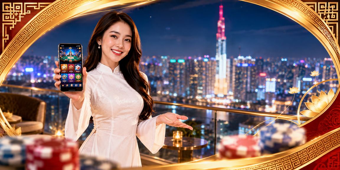 Người chơi tại Hồ Chí Minh trải nghiệm trò chơi bài trực tuyến với áo dài truyền thống